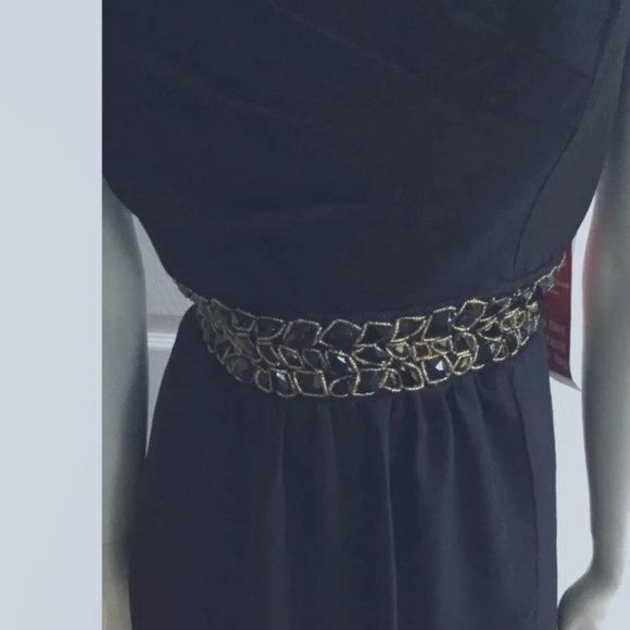 Trixxi Black Strapless Formal Lined Dress Size JR XL 13/14 NWT - Picture 4 of 6